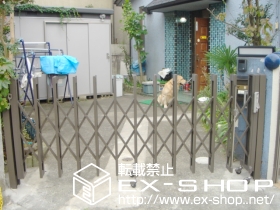 のカーゲート アルシャインM型 Aタイプ ノンレール 片開き 施工例