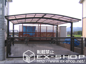 のカーゲート ワイドオーバードアR2型 電動式<ソーラー仕様> 施工例