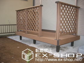 のウッドデッキ リコステージＩＩ　＋　デッキフェンス 施工例