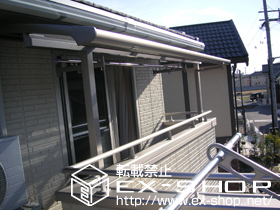 のバルコニー・ベランダ屋根 アルファテラスL型 単体 屋根タイプ 積雪〜20cm対応 施工例