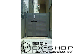 の門扉 レスティナ門扉7型 両開き 施工例