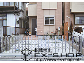 のカーゲート アルシャインM型 Aタイプ ノンレール 片開き 施工例