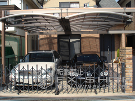 のカーポート マルチスクエア　アール屋根 施工例