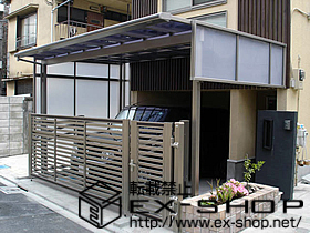 のカーゲート オーバードアRライフモダンY型 手動式 施工例