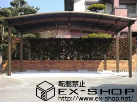 LIXIL リクシル(トステム)のカーポート カーブポートシグマⅢ ワイド 積雪～20cm対応 施工例