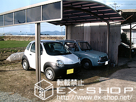 のカーポート カーブポートシグマIII ワイド 積雪〜20cm対応＋サイドスクリーン 1段 H500 施工例