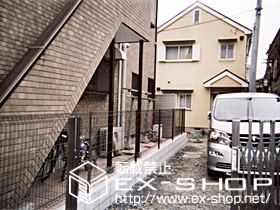 のカーゲート アルシャインPG型RAタイプ ノンレール 片開き 施工例