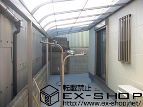 のテラス屋根 ライザーテラスII  R型 テラスタイプ 連棟 積雪〜20cm対応 施工例