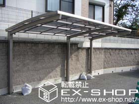 のサイクルポート・駐輪場 カーブパークシグマ? オープンタイプ 連棟 積雪〜20cm対応 施工例