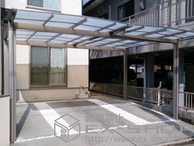 のカーポート エックスルーフ ワイド 積雪〜20cm対応 施工例