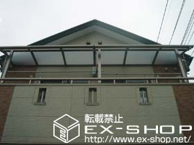 のバルコニー・ベランダ屋根 ライザーテラス?R型　連棟　屋根タイプ　 積雪〜20cm対応 施工例