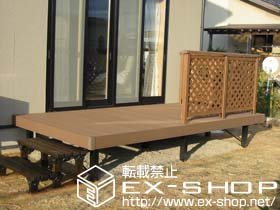 のウッドデッキ リウッドデッキII 標準＋スタンダードデッキフェンス2型 施工例