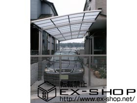 のカーポート カーブポートシグマ? 縦連棟タイプ 積雪〜20cm対応＋ サイドパネル 2段 施工例