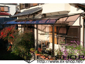 のテラス屋根 ライザーテラスII R型 連棟 テラスタイプ 積雪〜20cm対応 施工例