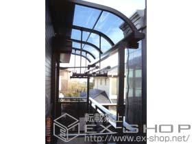 のバルコニー・ベランダ屋根 ライザーテラス? R型 屋根タイプ 単体 積雪〜20cm対応 施工例