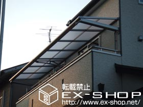 のバルコニー・ベランダ屋根 ライザーテラスII   F型 ルーフタイプ 連棟 積雪〜20cm対応 施工例