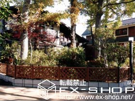 のフェンス・柵 ステイウッドフェンスM1型　間仕切りタイプ 施工例