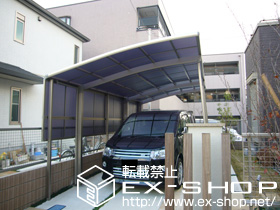 のカーポート カーブポートシグマ? 延長 積雪〜20cm対応＋サイドパネル2段 施工例