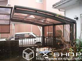 のサイクルポート・駐輪場 カーブパークシグマIII パネル1面囲いタイプ 積雪〜20cm対応 施工例