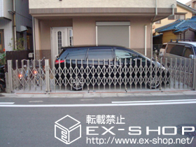 のカーゲート アルシャイン M型Aタイプ ノンレール 両開き親子仕様 施工例