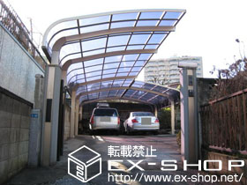 のカーポート テールポートシグマIII M合掌+延長タイプ 積雪〜20cm対応 施工例