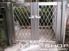 の門扉 エクスライン門扉4型 両・外開き[門柱仕様] 施工例