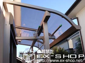 のバルコニー・ベランダ屋根 ライザーテラスII   R型 屋根タイプ 単体 積雪〜20cm対応 施工例