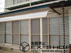 のテラス屋根 ライザーテラスII  R型 テラスタイプ 連棟 積雪〜20cm対応 施工例