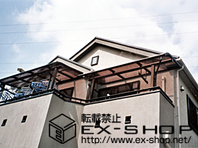 のバルコニー・ベランダ屋根 プリミテラスR型 単体 屋根タイプ 積雪〜20cm対応 【関東間】 施工例