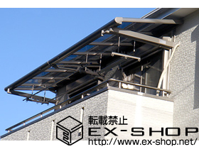 のバルコニー・ベランダ屋根 アルファテラス F型 ルーフタイプ 連棟 積雪〜20cm対応 施工例