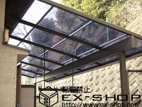 のテラス屋根 ライザーテラスII F型 単体 テラスタイプ 積雪〜20cm対応 施工例