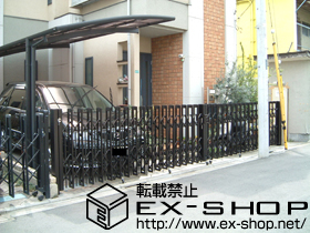 のカーゲート アルシャインPG型R Aタイプ ノンレール 両開き 施工例