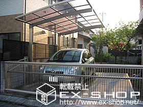 のカーゲート エクスラインアップゲート2型　手動タイプ[48-10H] 施工例