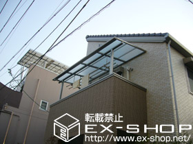 のバルコニー・ベランダ屋根 ライザーテラスII   F型 屋根タイプ 積雪〜20cm対応 施工例