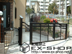 のカーゲート オーバードアR1型 電動式 施工例