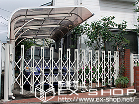 のカーゲート アルシャインL型 Aタイプ ノンレール 片開き 施工例