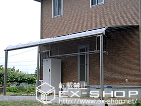 のテラス屋根 ライザーテラスII R型 テラスタイプ 連棟 積雪〜20cm対応 施工例