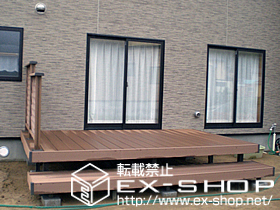 のウッドデッキ リコステージII  単体＋リードデッキ+デッキフェンス 施工例