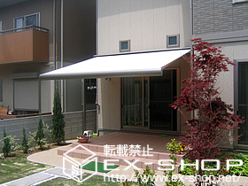 のオーニング・日よけ 彩鳥L型 ボックスタイプ 電動式 施工例