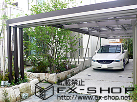 のカーポート キューブポートレギュラー 縦連棟 積雪〜20cm対応 施工例