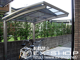 のサイクルポート・駐輪場 カーブパークシグマIII オープンタイプ 積雪〜20cm対応 施工例