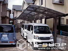 のカーポート カーブポートシグマIII 延長タイプ 積雪〜20cm対応 <外観右側> 施工例