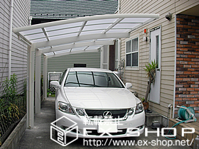 のカーポート カーブポートシグマ? 延長　積雪〜20cm対応 施工例