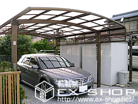 のカーポート カーブポートシグマIIIワイド＋サイドパネル　H500　57用　 施工例