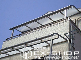 のバルコニー・ベランダ屋根 ライザーテラスII   R型 屋根タイプ 単体 積雪〜20cm対応 施工例