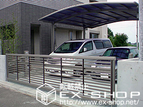 のカーゲート ワイドオーバードアRライフモダンY型 電動式 施工例