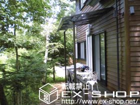 のテラス屋根 ライザーテラスII　F型　屋根タイプ　積雪〜50cm対応（雨樋なし） 施工例