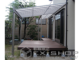 のテラス屋根 ライザーテラスII　F型　テラスタイプ　積雪〜20cm対応 施工例