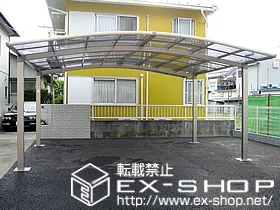 埼玉県春日部市のLIXIL リクシル（トステム）のカーポート カーブポートシグマIII ワイドタイプ 積雪～20cm対応 施工例