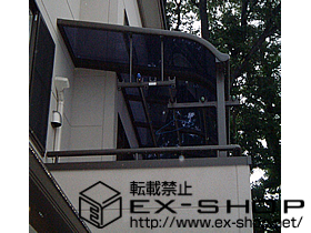 のバルコニー・ベランダ屋根 アルファテラス RB型 単体 屋根タイプ 積雪〜20cm対応 施工例